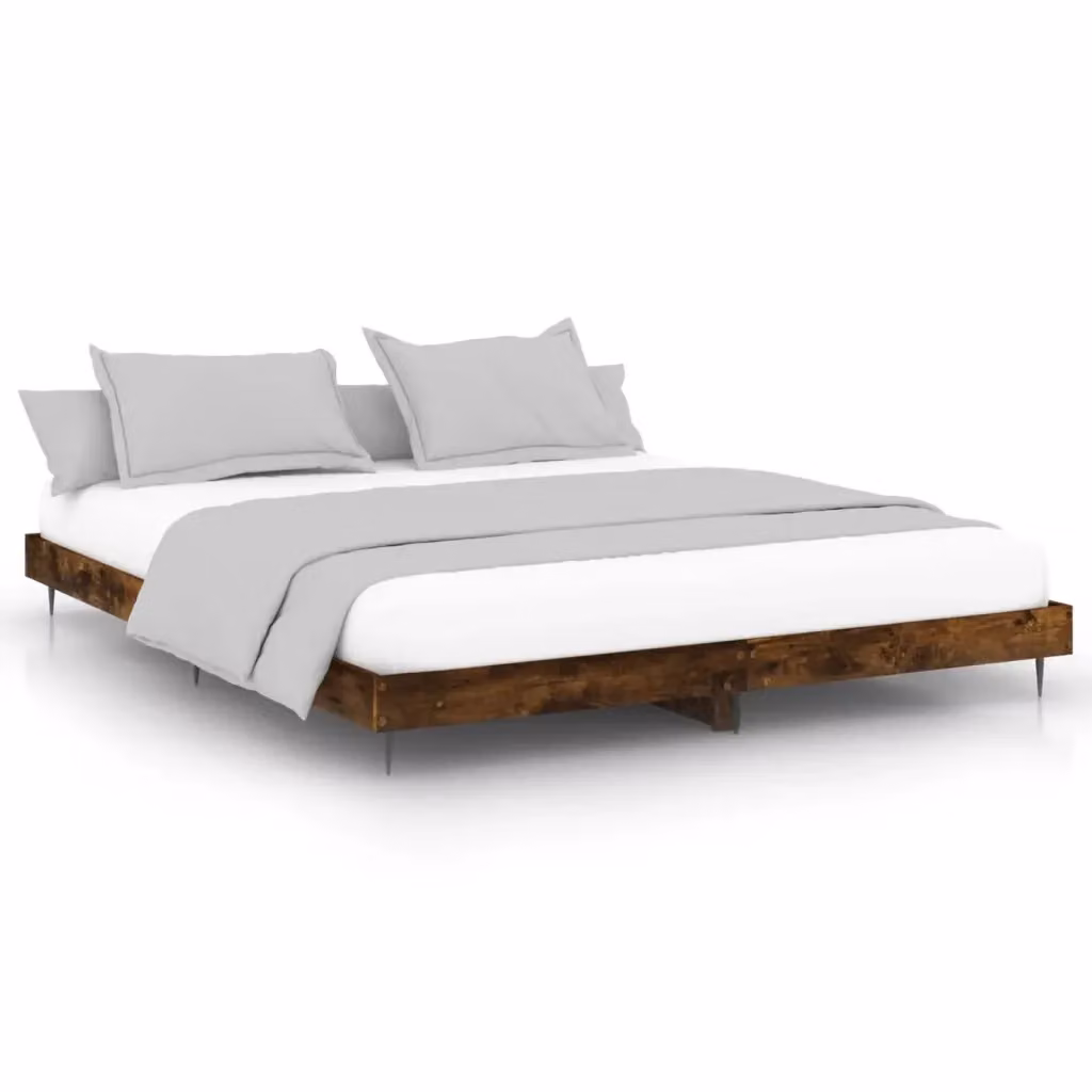 Giroletto senza materasso vidaXL in rovere fumo e metallo L/P: 200 x 200 cm – 2