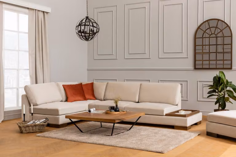 Hanah Home, Tulip- ARE1161, Beige, Divani letto, Struttura: legno di faggio / pannello truciolare