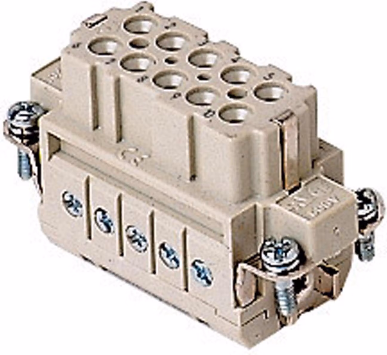 CDAF 10 X I.L.M.E. Ilme CDA Inserto per presa (F) senza protezione per i cavi, collegamento a vite, 10 poli + PE, 250 V, 16 A - 1 pezzo