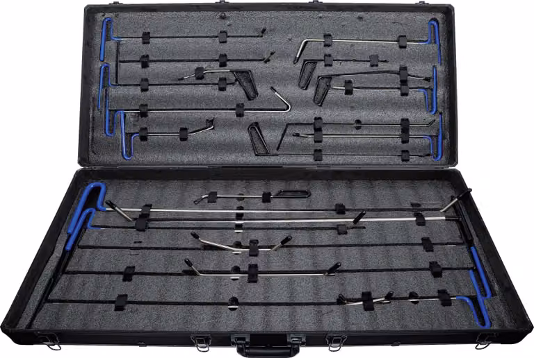 Set di punzoni per foratura a sbavatura, 23 pezzi | 5–14 mm | 250–1150 mm | Acciaio inossidabile