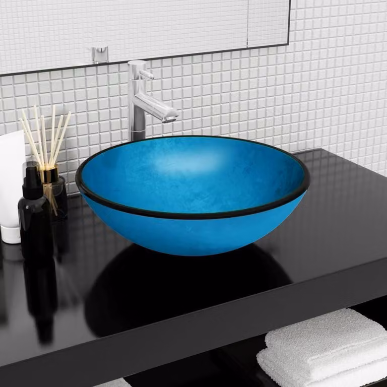 Lavabo moderno in vetro Gehard per bagno e cucina