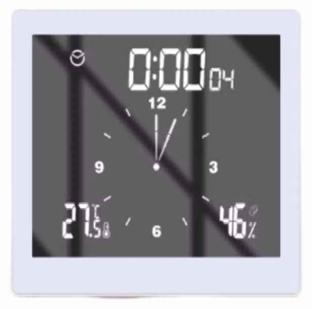 INF Orologio da parete digitale multifunzionale per il bagno Bianco
