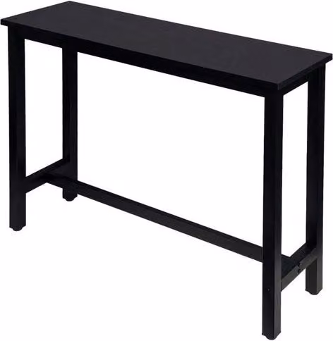 Scatola da appendiabiti - con sostegno per gambe - robusta e funzionale - nera lucida - adatta a diversi ambienti - 140x40x100 cm