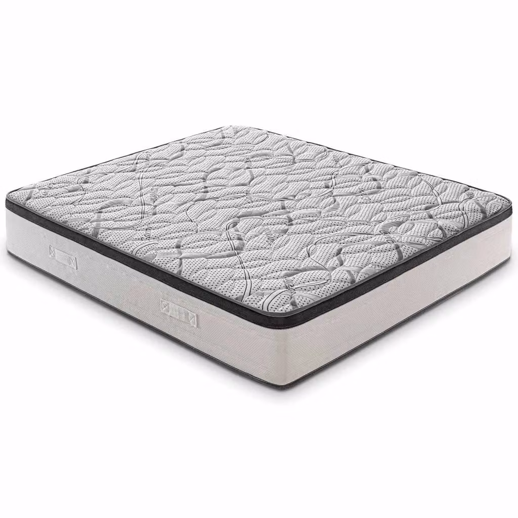 Materasso Piazza e Mezza MaterassèDoghe in schiuma HR con rivestimento Carbon Deluxe, colore bianco, rigidità H3, Altezza: 25 cm, L/P: 135 x 190 cm – 2