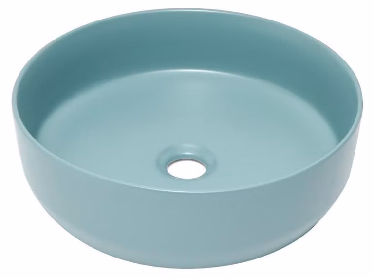 Lavabo SAT LOFTY Ø 39cm x 12h con scarico a scomparsa, verde opaco