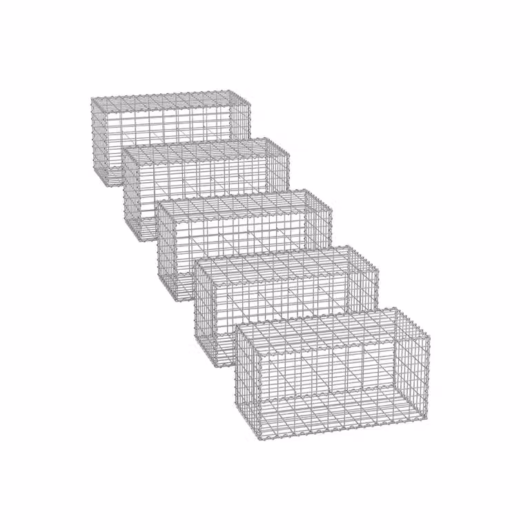 Gabbioni in Metallo Zincato per Decorazioni da Giardino, 5