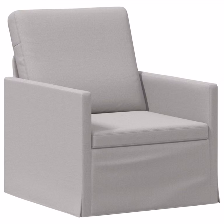 vidaXL Divano Singolo Moderno Grigio con Braccioli e Struttura in Metallo L: 70 cm, P: 81 cm, H: 82 cm