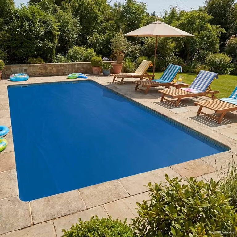 Copertura solare termica per piscina vidaXL in PE blu, forma quadrata, 450 x 220 cm