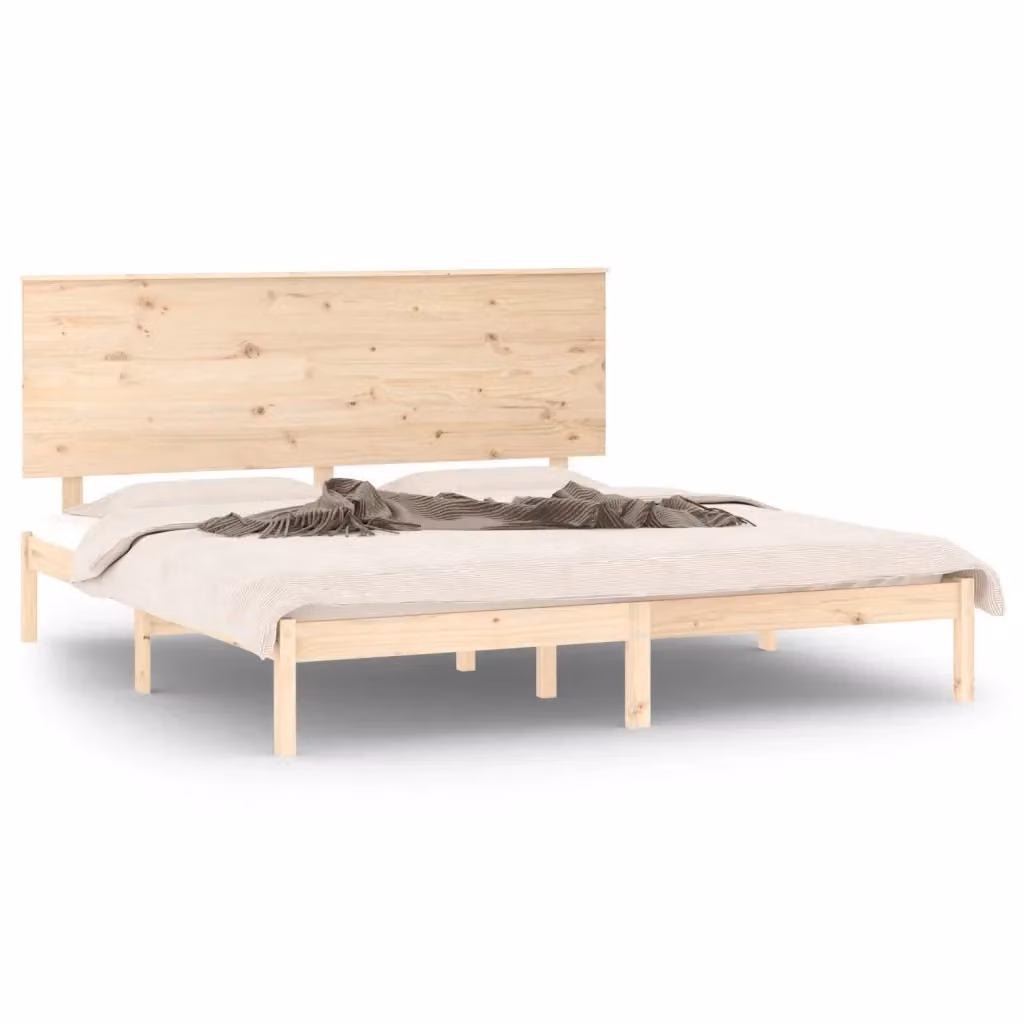 Giroletto King Size in Legno Massello di Pino Rustico vidaXL L/P: 150 x 200 cm – 2