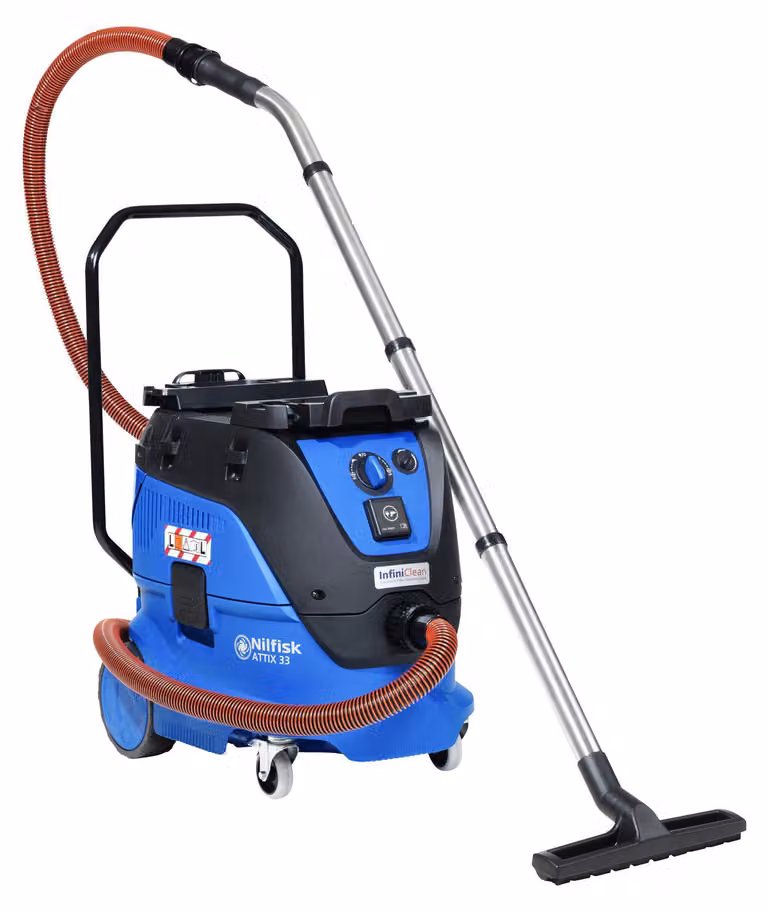 Nilfisk ATTIX Schwarz, Blau - Staubabsaugung 30 Liter, 1400 W, Trocknen, 25 kPa