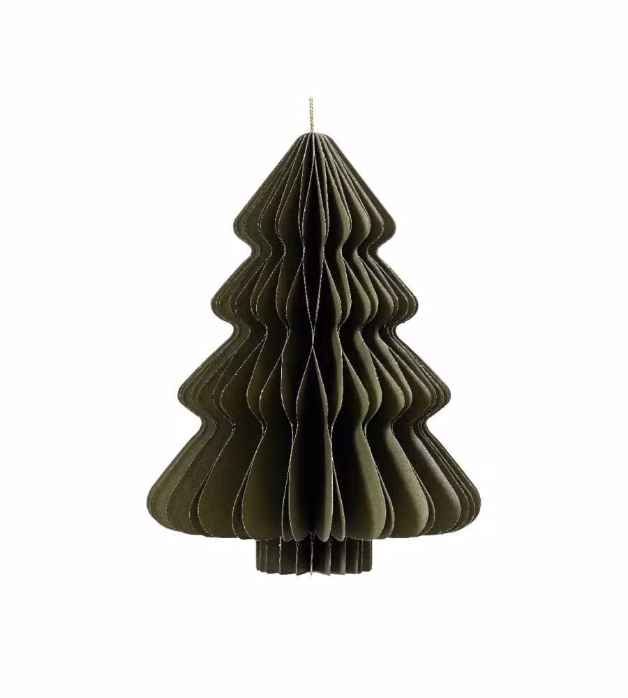 Decoris Albero di Natale Figura in Carta - Verde - 11,25x15 cm