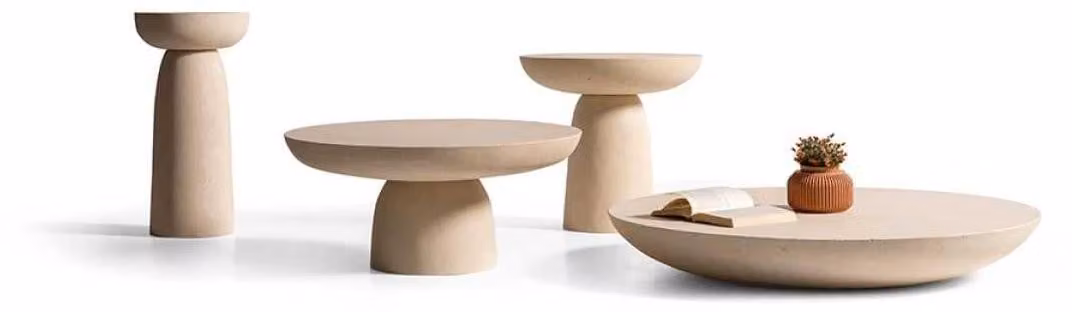 Stilvolles Couchtisch-Set Designer Holztische Moderne Rundtische