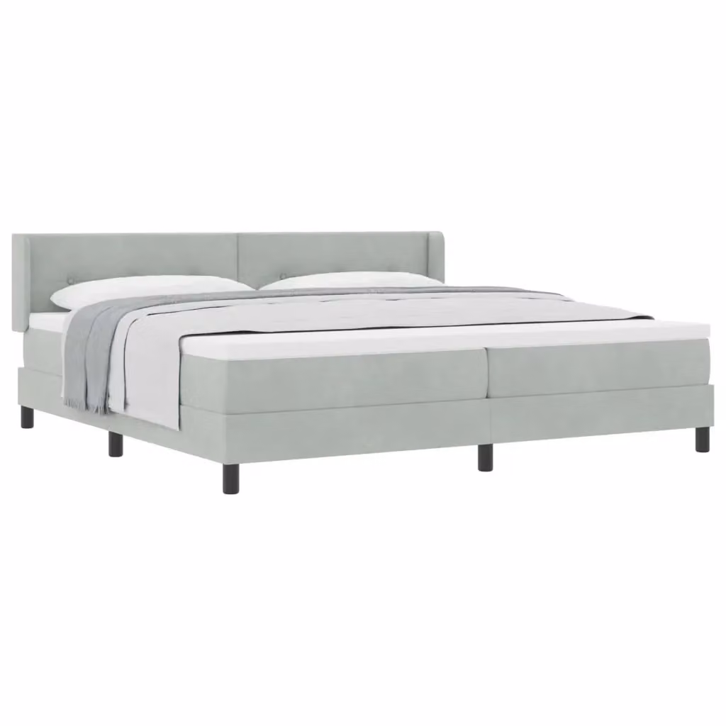 Letto ibrido con testiera in velluto grigio vidaXL L/P/H: 200 x 200 x 280 cm – 2