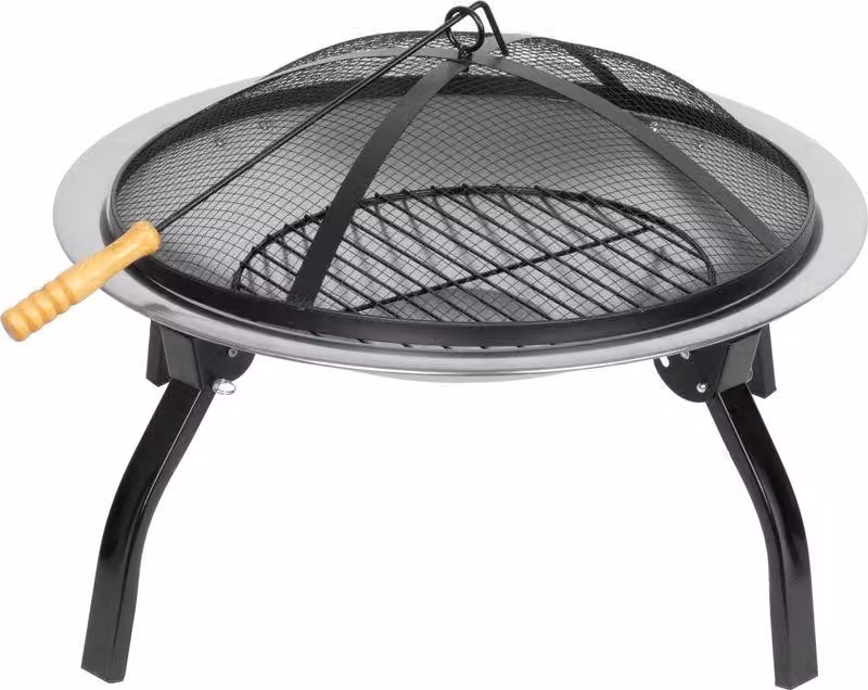 Focolare Strend Pro Mara, BBQ, metallico, rotondo, 57x57x40 cm