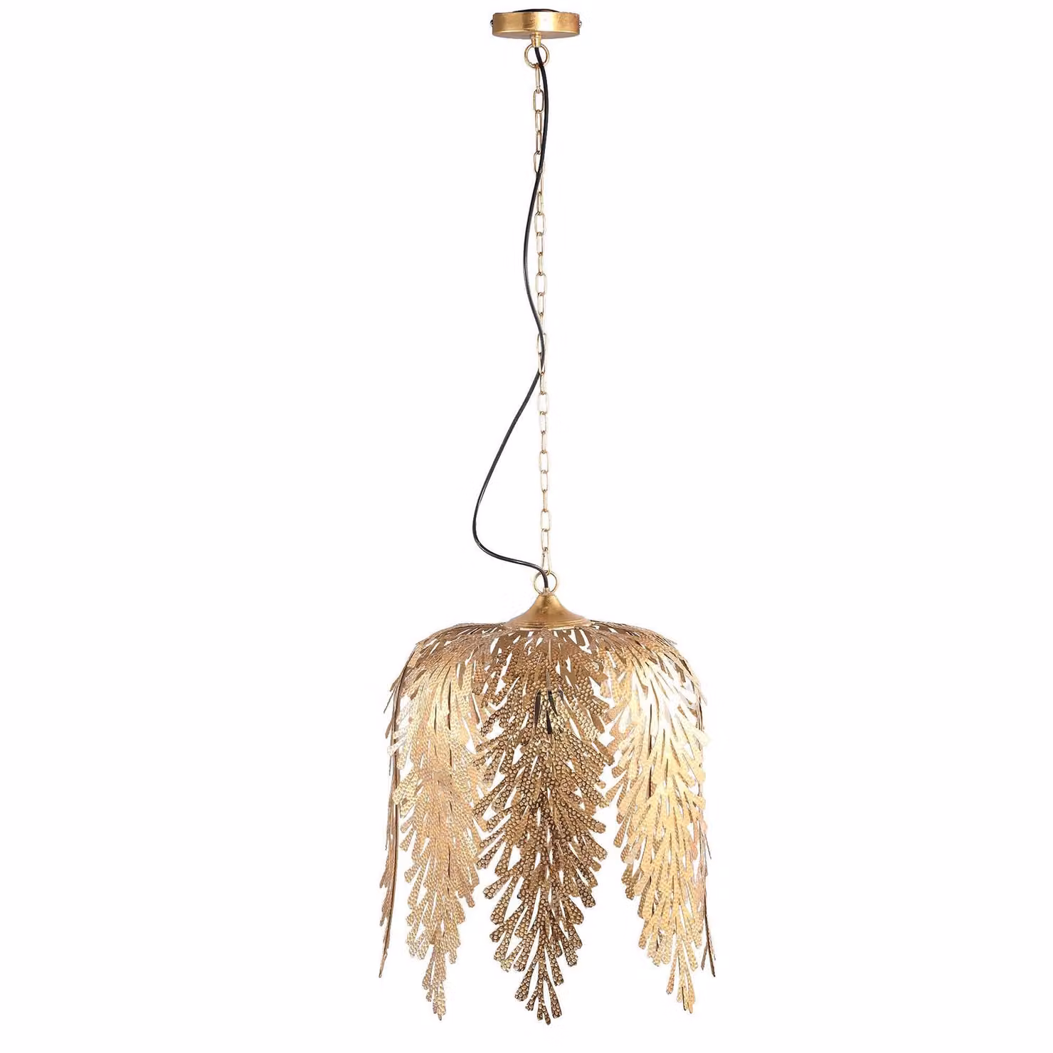 Lampada a Sospensione Ptmd Joff Color Oro 58 Cm