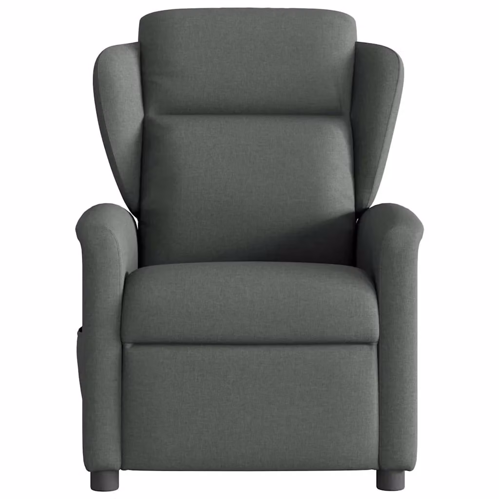 Poltrona Reclinabile Relax vidaXL in Tessuto Grigio con Braccioli e Apertura Automatica – 2