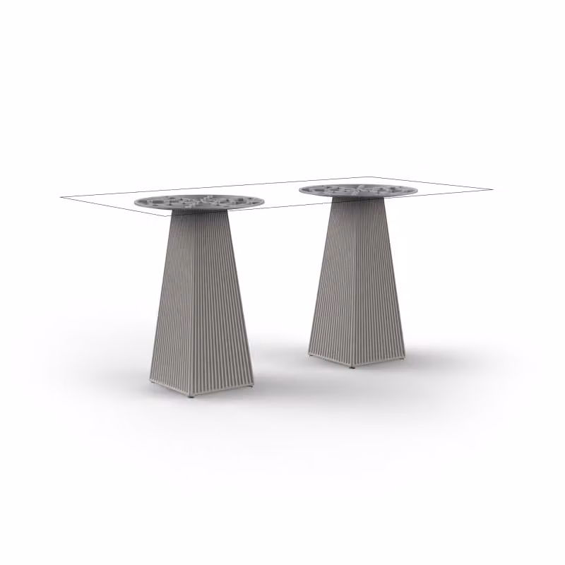 Base tavolo doppia Gatsby Vondom per piano rettangolare 158x79 cm