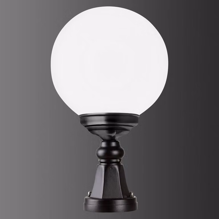 LCD Lampione da giardino 1141, Nero, Alluminio, Antico, Lampada da esterni