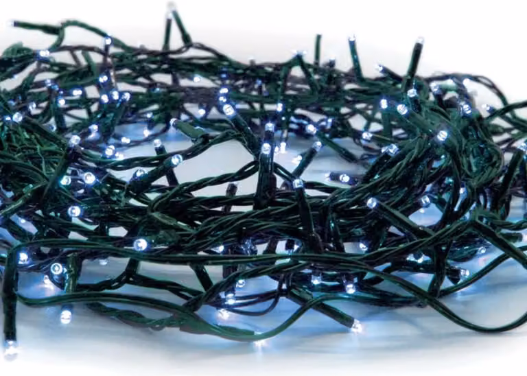 ACA Lighting 180 LED a catena 5cm blu 220-240V + 8 programmi IP44 9+3m cavo verde X08180612