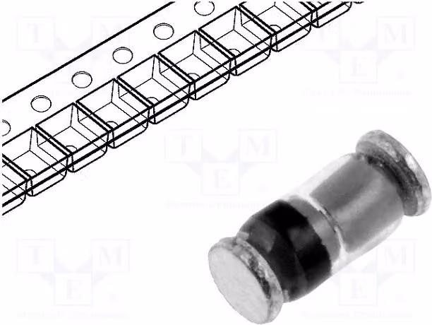 Diodo Zener: Rolle, B 36V 0,4/0,5W SOD80C SMD. Corrente massima diretta: 250mA. Modello: BZV55-C36.115. Tipo: Zener