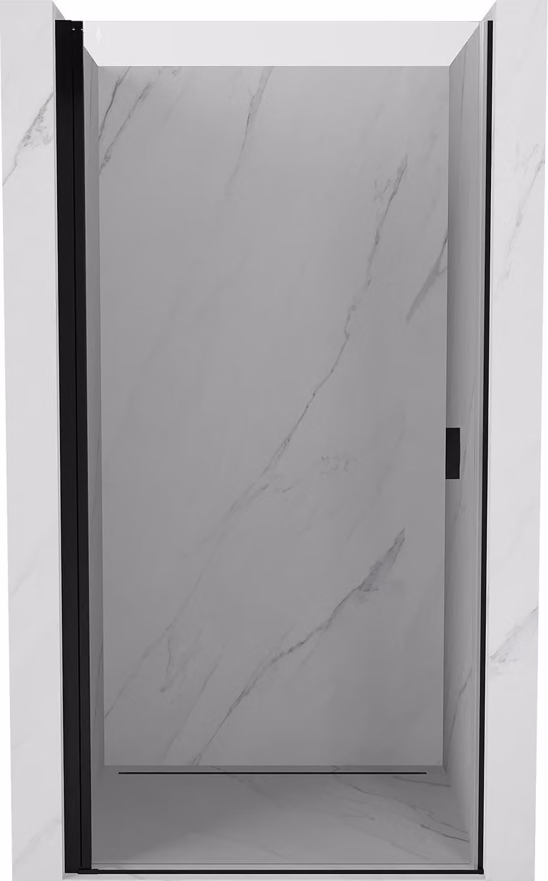 Mexen Mist-B porta doccia battente 75 cm, trasparente, nero - 8A2-075-000-70-00