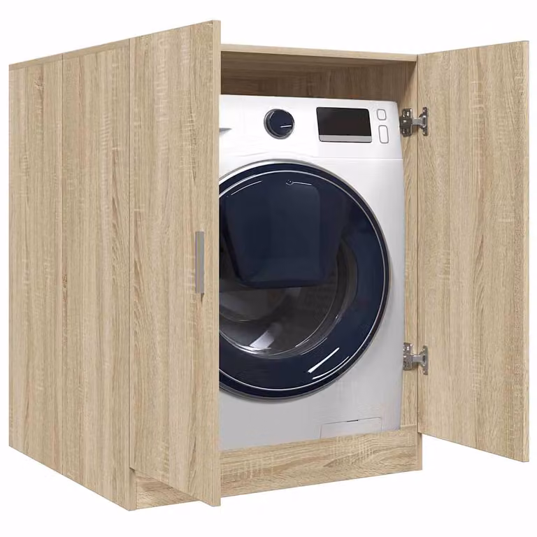 Mobile per lavatrice vidaXL in rovere sonoma, L 70,5 cm x P 71,5 cm x H 91,5 cm