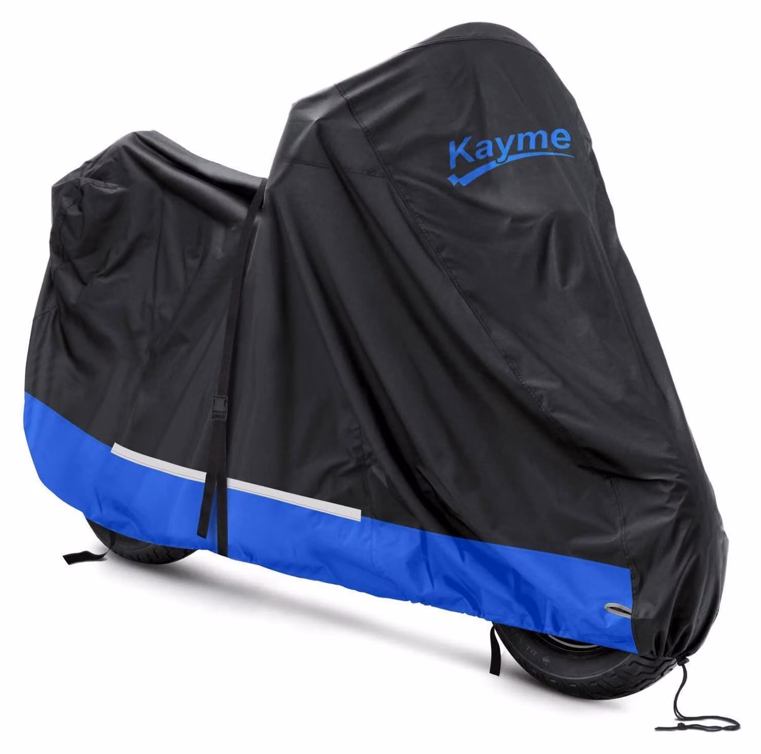Copertura impermeabile per motocicletta, adatta per uso esterno, in tessuto Oxford 300D, colore nero-blu, taglia M, dimensioni 218 cm