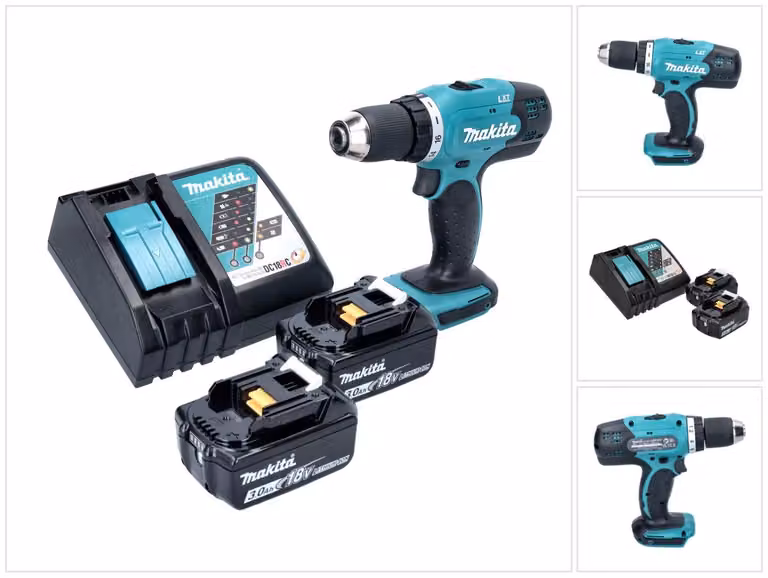 Avvitatore a batteria Makita DDF 453 RF 18 V 42 Nm + 2x batteria 3,0 Ah + caricatore