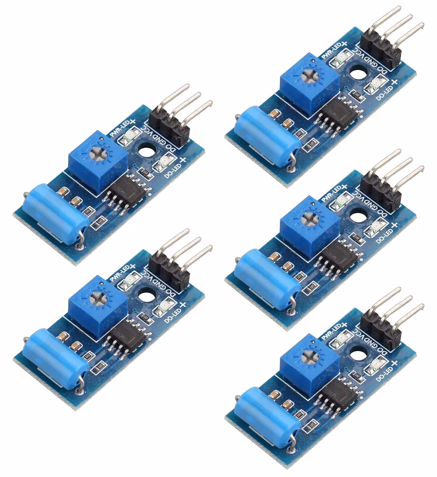 Modulo sensore a 3 sensori SW-420, confezione da 5 pezzi, alimentazione 3,3-5V, uscita digitale