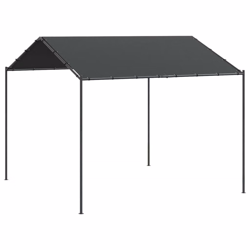 Tenda a Baldacchino Antracite 3x3 m in Acciaio e Tessuto