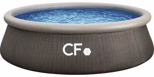 Piscina fuori terra con collare gonfiabile CF QUICK 366 x 91 cm in rattan