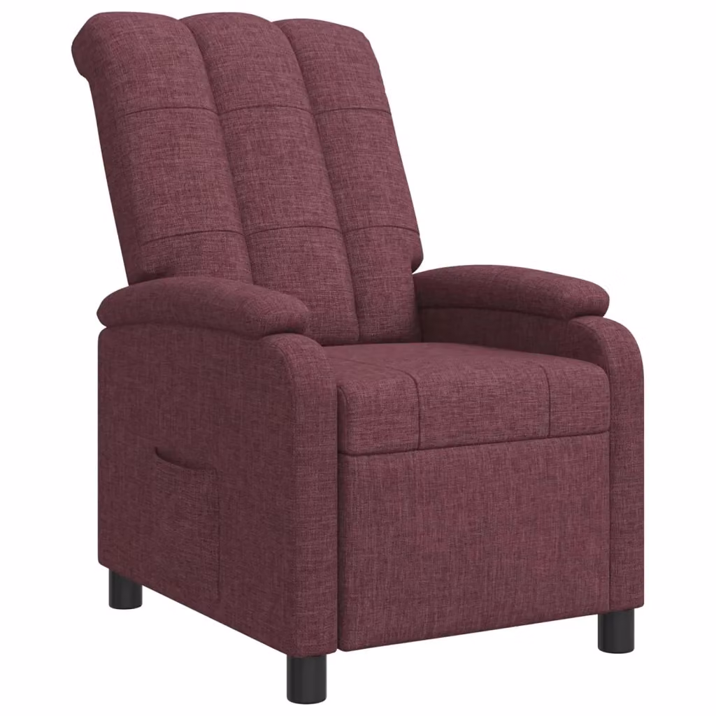 Poltrona reclinabile relax in tessuto viola con braccioli per soggiorno o ufficio 470212 – 2
