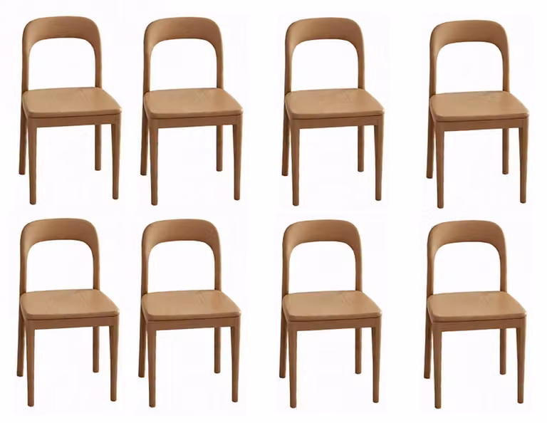 Set di mobili da sala da pranzo in legno marrone con 8 sedie, moderno ed elegante