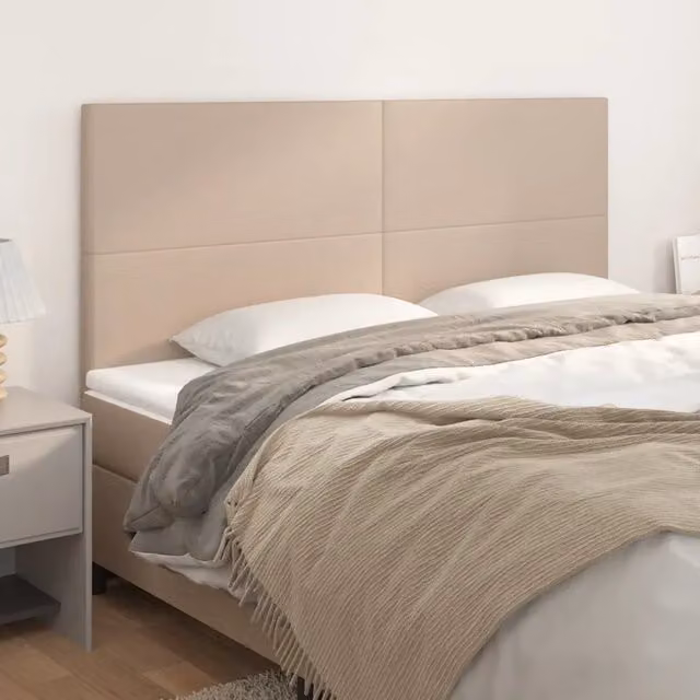 Testiera-Testata-Testiera Decorativa Cappuccino 180x5x118/128 cm in Similpelle 137272