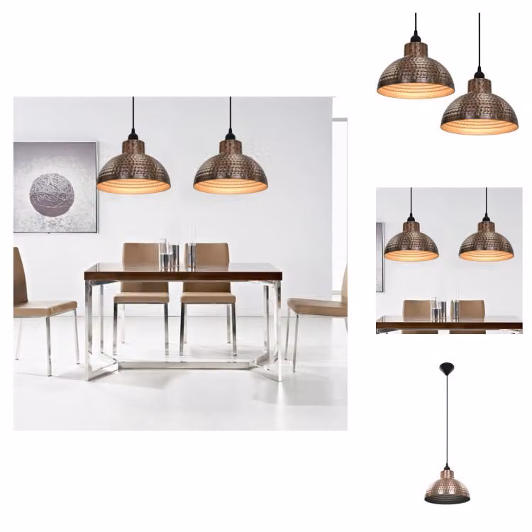 vidaXL Plafoniere 2 pezzi semisferiche color rame - Lampade