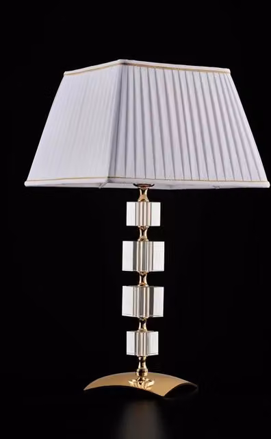 Lampada Da Tavolo Contemporanea Franz Cristallo Oro 1 Luce E27
