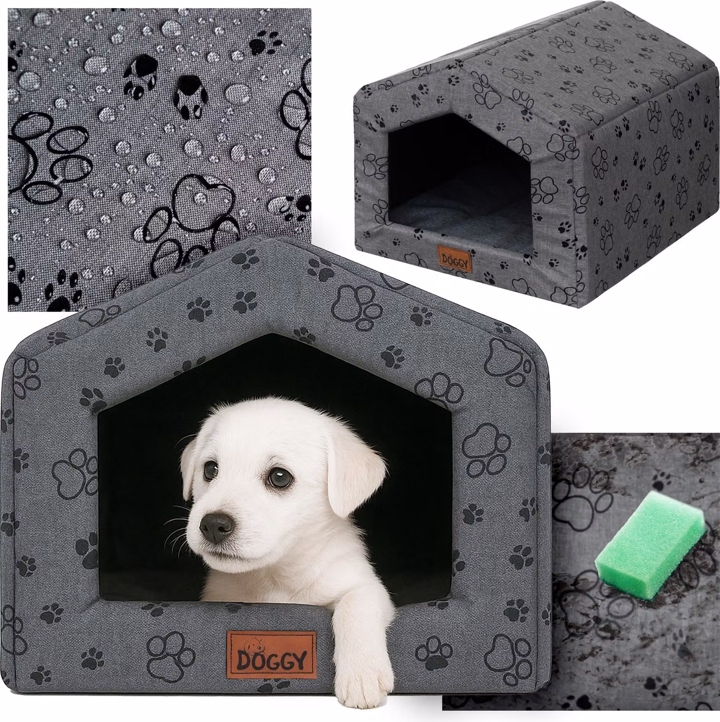 Cuccia per cani per casa R2 - 55x60x46 cm - Comoda cuccia per cani con cuscino - Leggera e di facile manutenzione | Pillowprim