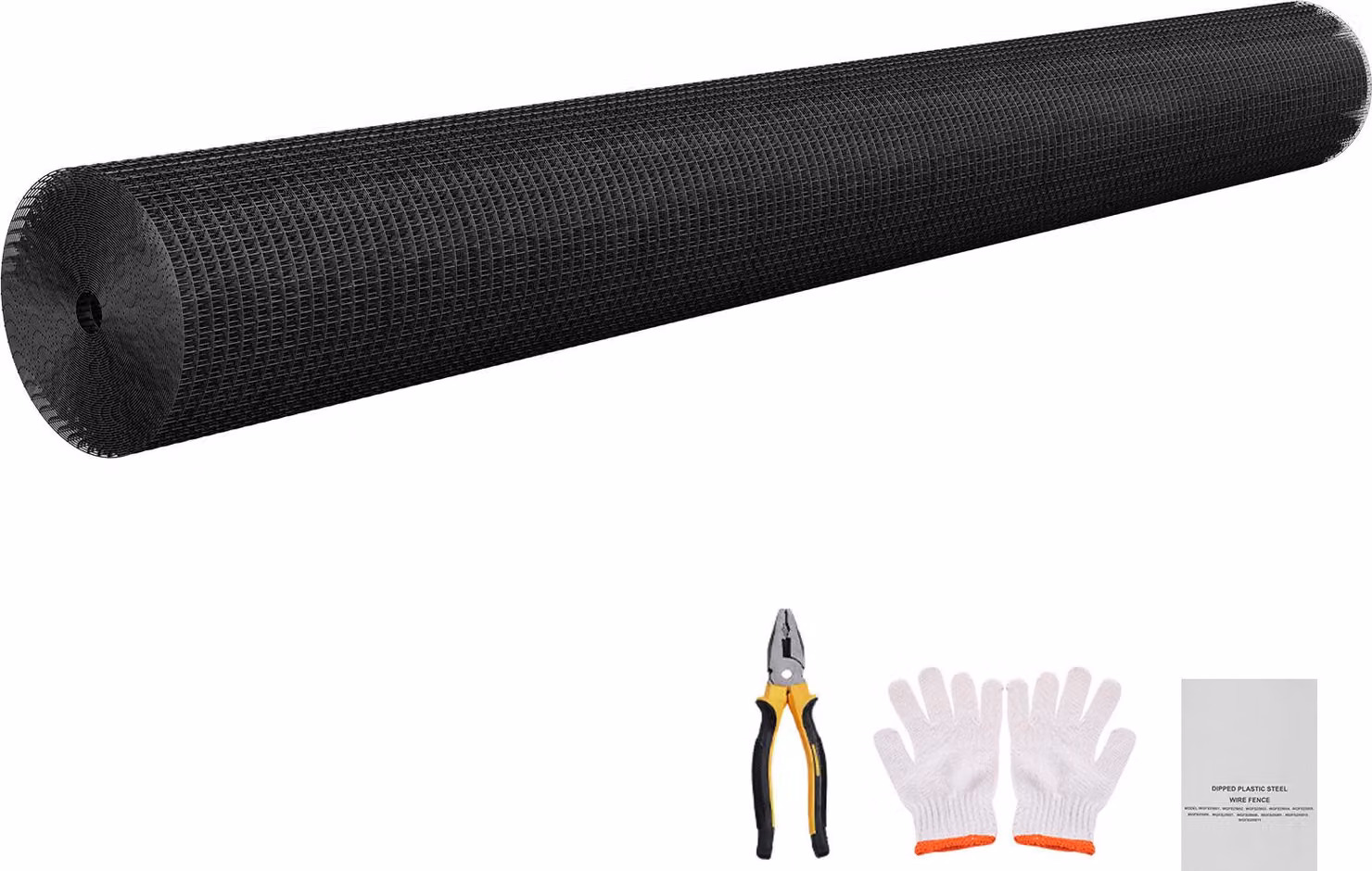 SucceBuy recinzione da giardino 183 cm x 15,24 m, maglia 1,27x1,27 cm, rete metallica zincata φ1,06 mm, recinzione in rete metallica rivestita in vinile, rete metallica saldata per piante da giardino e recinti per conigli