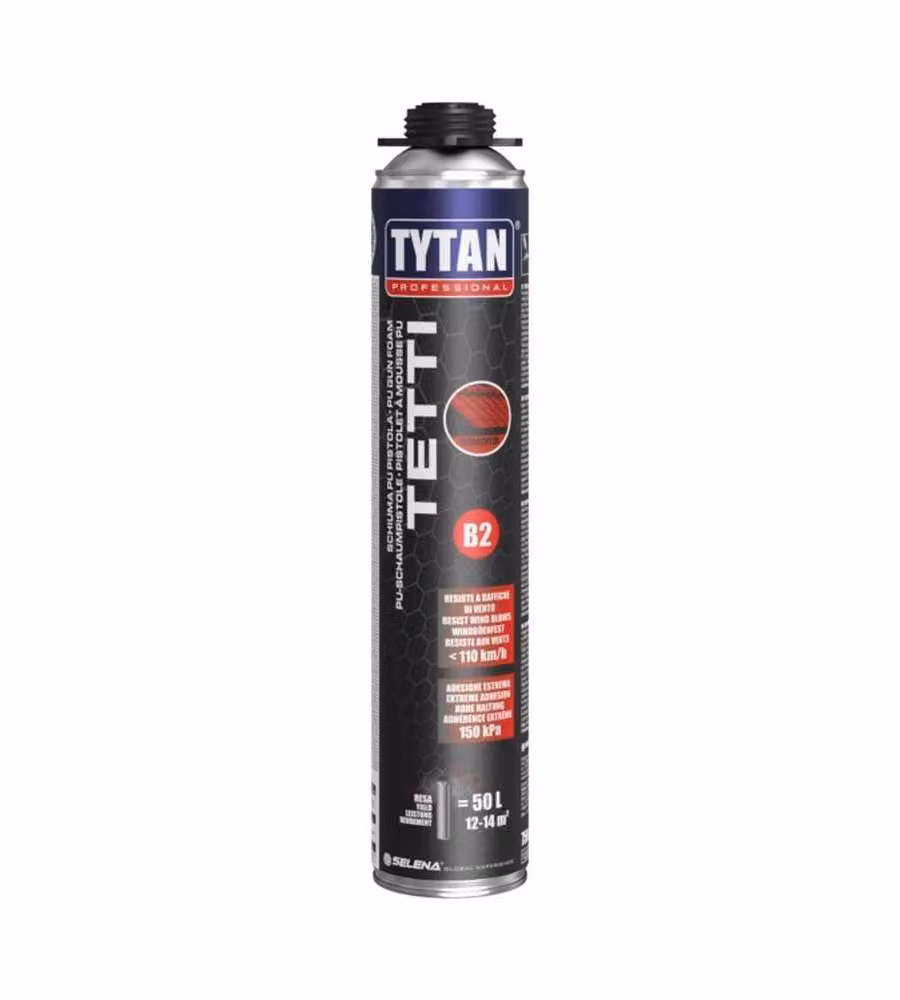 Schiuma adesiva per tetti e coperture per pistola 750 ml