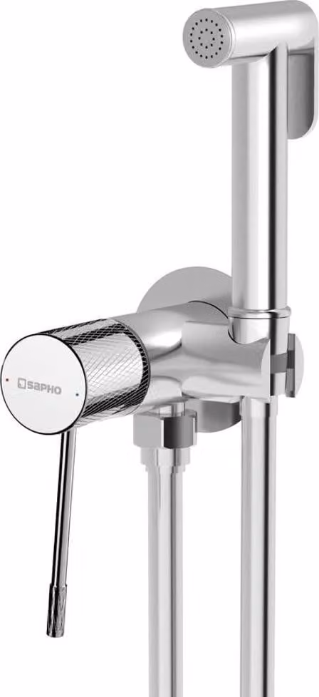 Solaria miscelatore da incasso per bidet con arresto doccia, rotondo, cromo