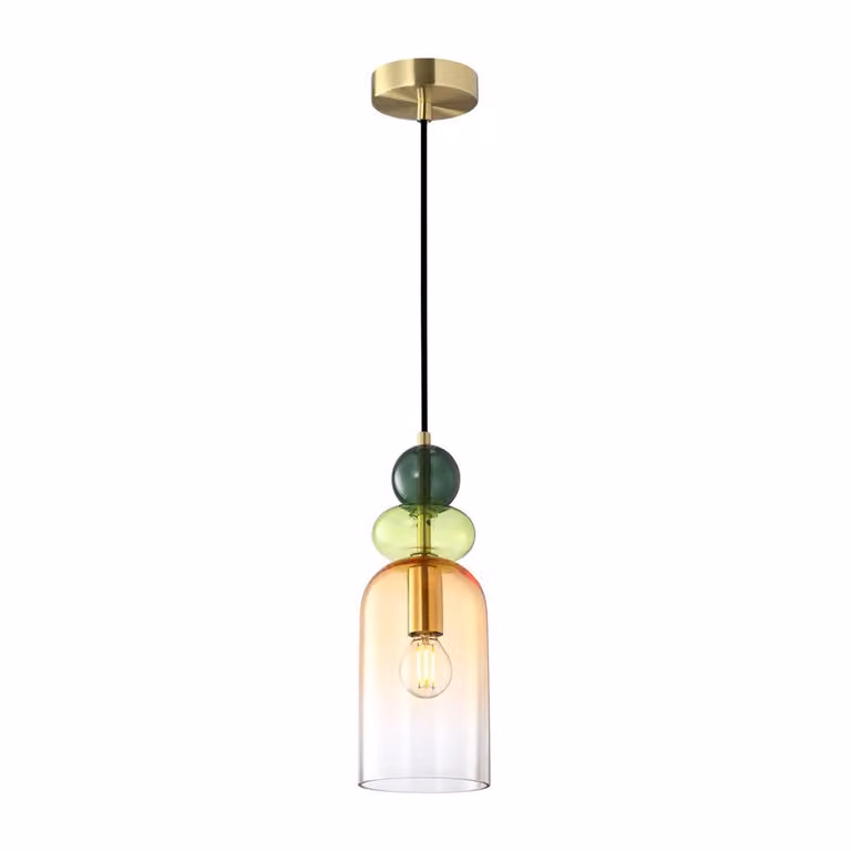 Lampada a sospensione Manso multicolore 1xE14x40W in vetro, dimensioni: 149x11x11 cm, IP20, Italux
