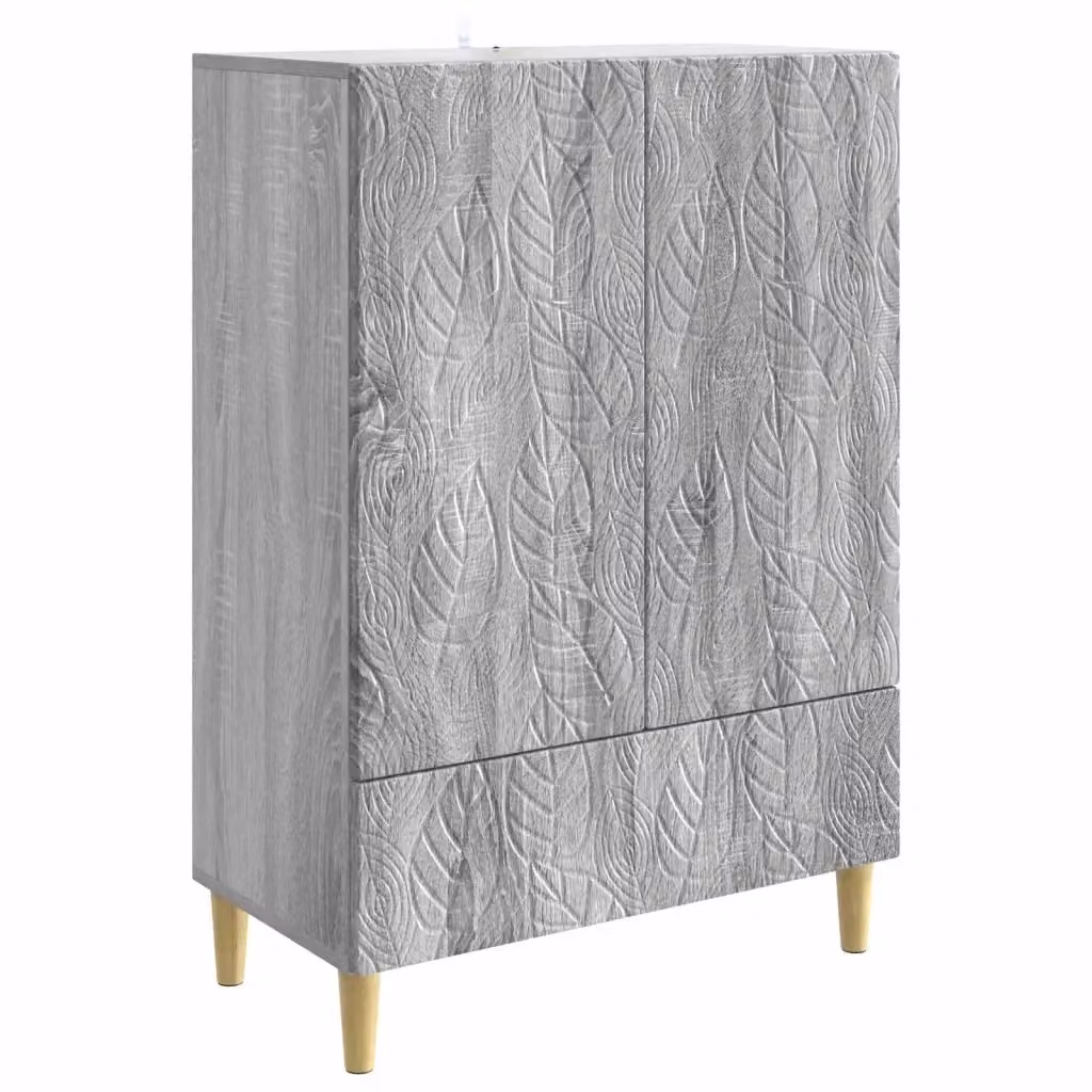 Credenza moderna vidaXL in legno ingegnerizzato grigio L 66 cm x P 34,5 cm x H 95 cm – 2