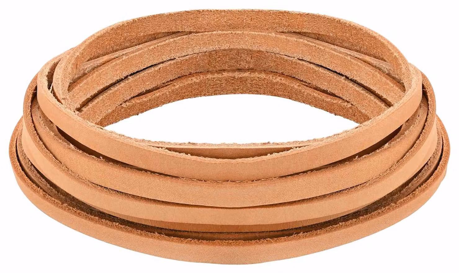 Cinghia in pelle, color marrone chiaro, dimensioni 500 x 0,5 cm, materiale: pelle
