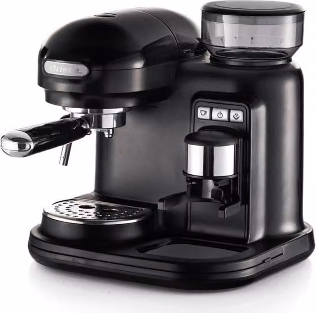 Macchina per caffè espresso Ariete Moderna con macinatore e cappuccinatore, 15 bar, colore nero