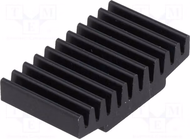 1 radiatore: stampato, altezza: 7,5 mm, larghezza: 30 mm, 17K/W, ICKSMDC17SA, radiatore nero, lunghezza: 17 mm