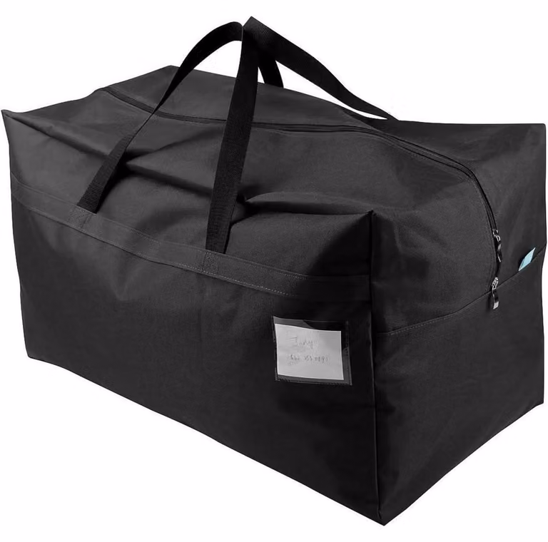 Borsa di stoccaggio jumbo da 100 litri, impermeabile, in tessuto Oxford, colore nero, dimensioni 70x42x35 cm