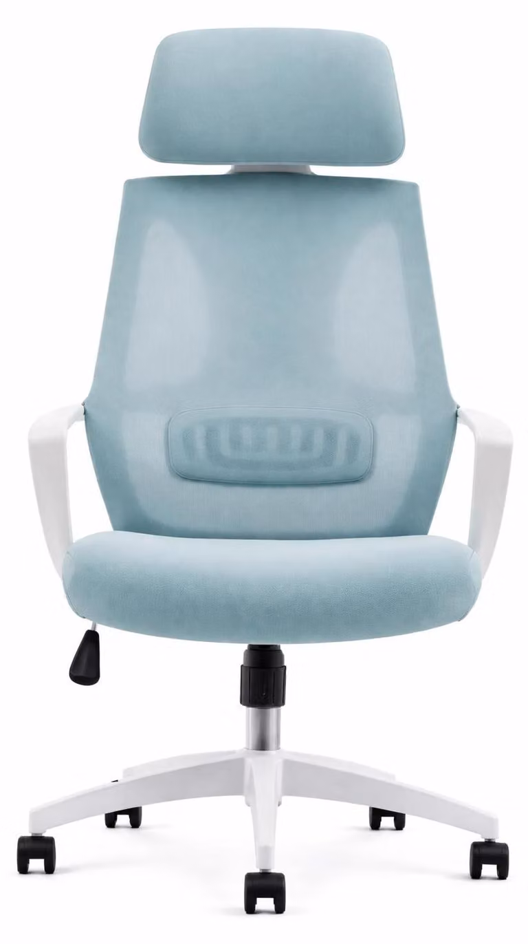 Sedia da ufficio ergonomica con poggiatesta regolabile, color pastello