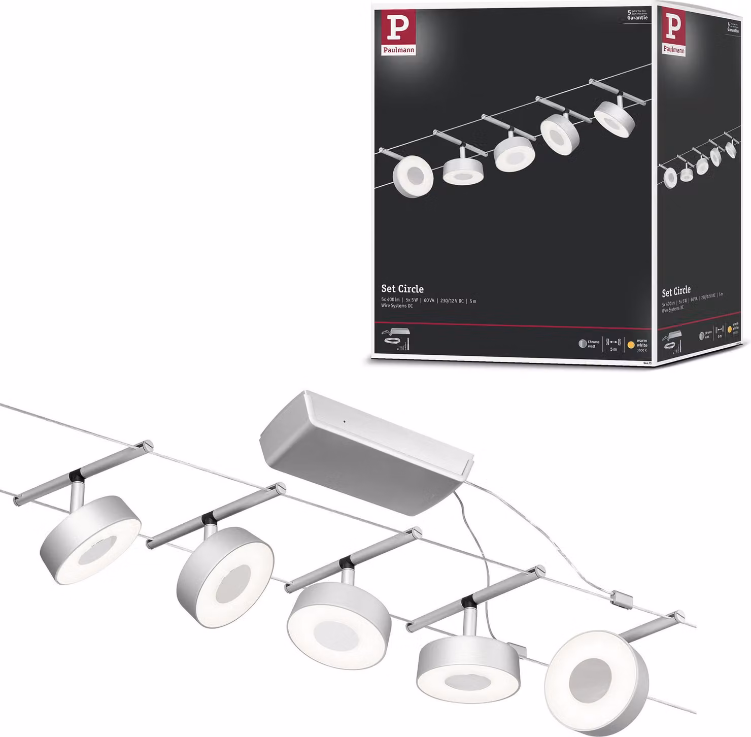 Sistema di cavi LED Paulmann CorDuo Set base Circle