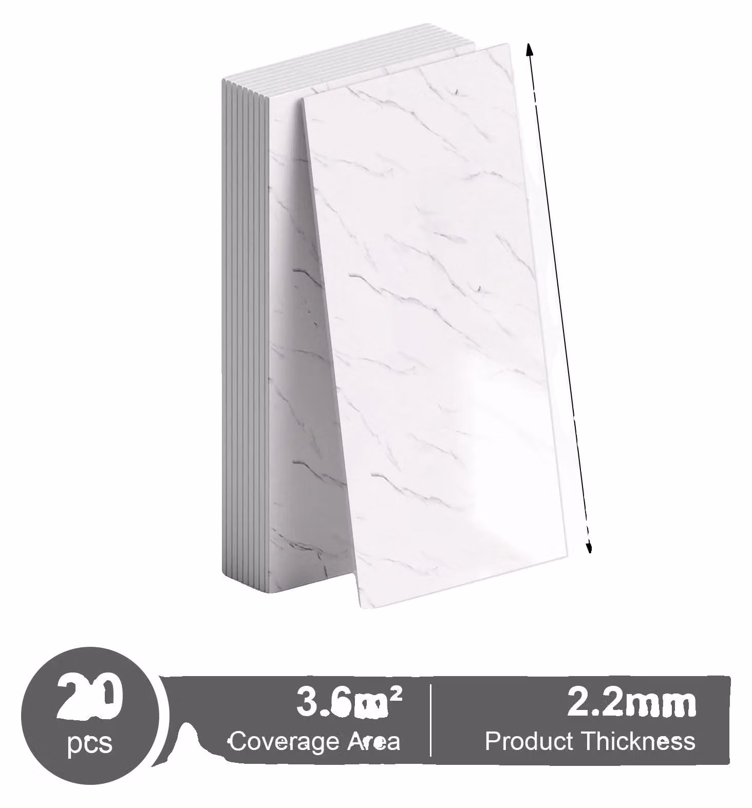 Adesivi per piastrelle, autoadesivi, superficie impermeabile, QT-04-a, 40 pezzi-b