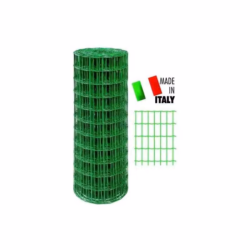 Rete Elettrosaldata Tipo Italia Cavallino in Acciaio Rivestita in PVC Verde L: 75 cm, H: 200 cm, Lunghezza: 25 m – 2
